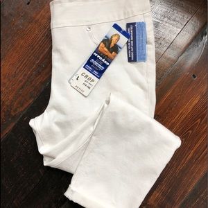 Luxe Denim white crop jeans